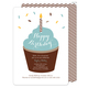 Blue Frosting Birthday Cupcake Invitations Image 6 of 6